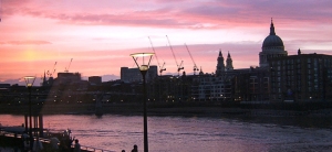 The Thames at dusk, London