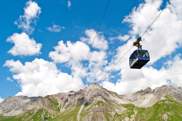 Vallugabahn cable car, St Anton Austria